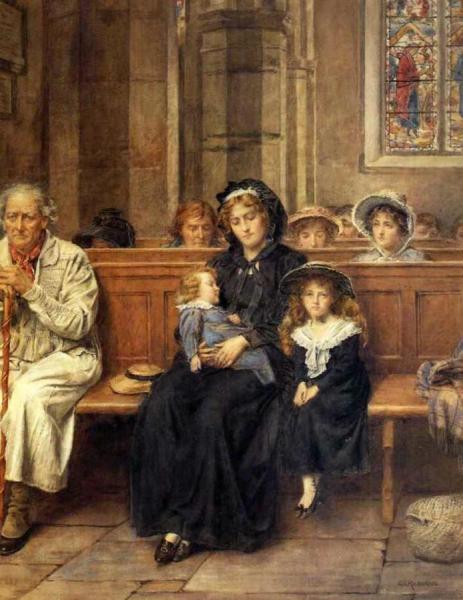 In The Church by George Goodwin Kilburne