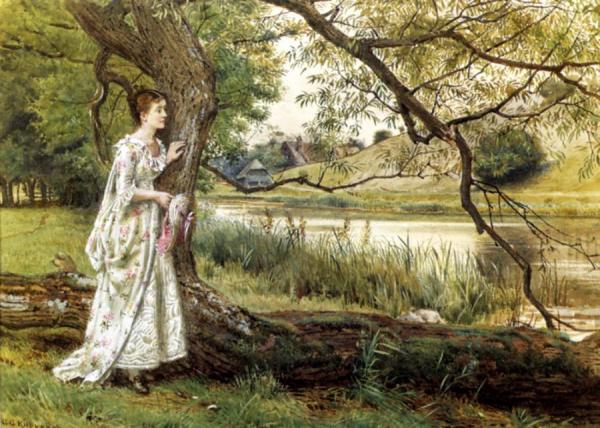 On The River Bank by George Goodwin Kilburne