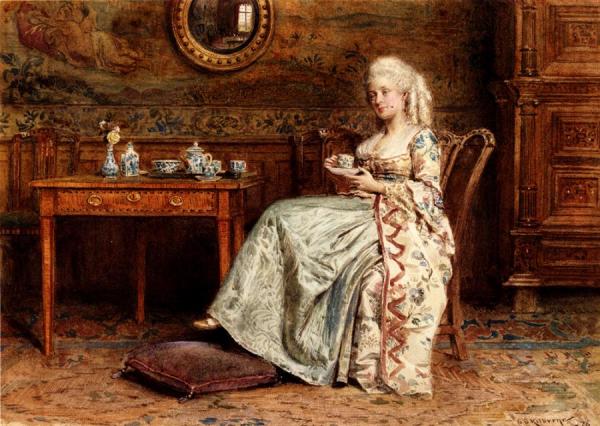 Taking Tea by George Goodwin Kilburne
