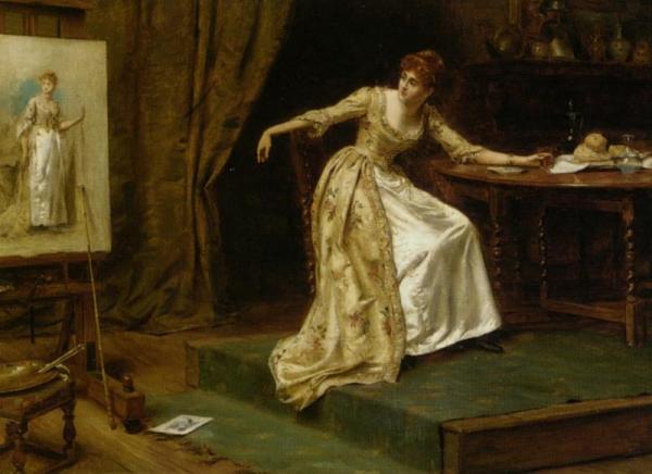 The Artist's Model by George Goodwin Kilburne