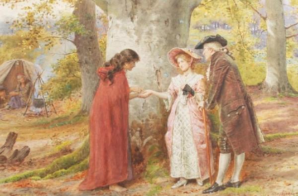The Gypsy Fortune Teller by George Goodwin Kilburne Oil Painting Reproductions