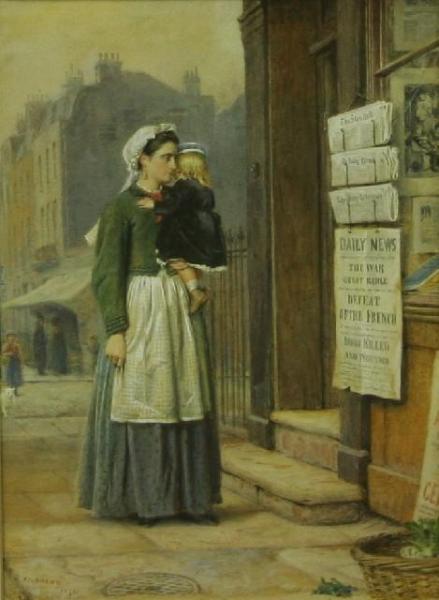 The News by George Goodwin Kilburne