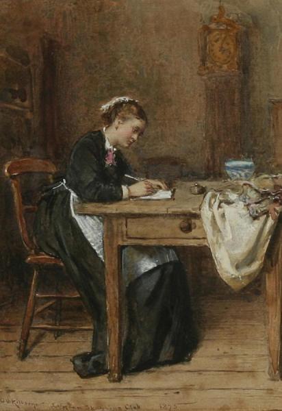 Writing A Letter Home by George Goodwin Kilburne
