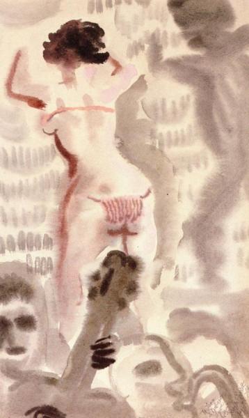 Burlesque Show, New York by George Grosz