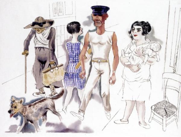 In The South Of France, Cassis Sur Mer by George Grosz