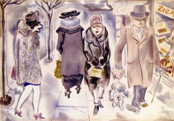 Kurfürstendamm by George Grosz Oil Painting Reproductions