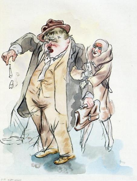 One Glass Too Many by George Grosz