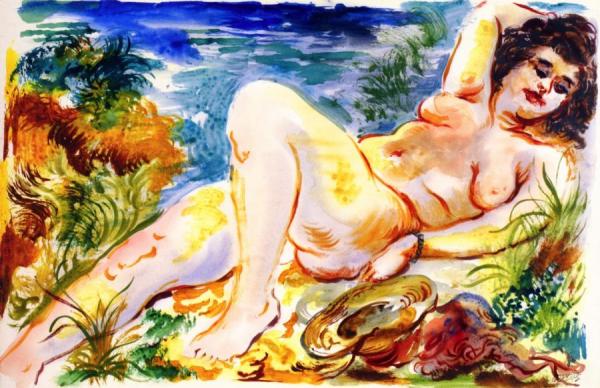 Reclining Nude by George Grosz