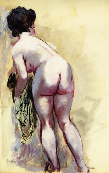 Standing Nude by George Grosz