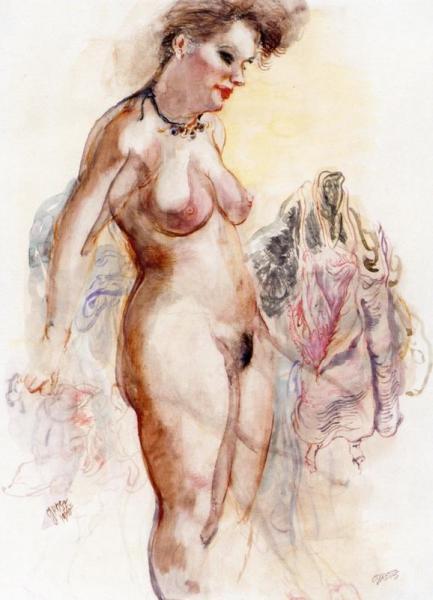 George Grosz Standing Nude (eva Grosz)