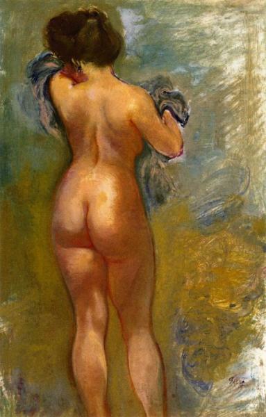 Standing Nude From The Rear by George Grosz