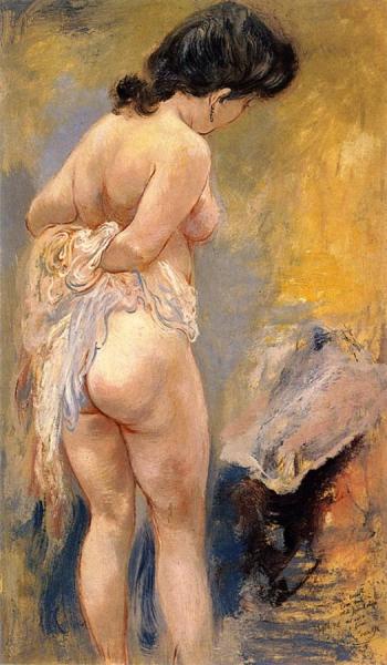 George Grosz Standing Semi-clothed Female