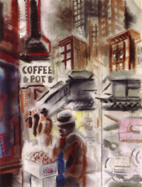 Street Scene, New York by George Grosz
