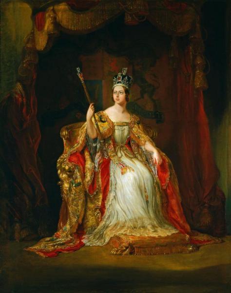 The State Portrait Of Queen Victoria by George Hayter Oil Painting Reproductions