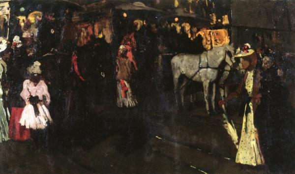 A Sunday Evening At The Dam, Amsterdam by George Heidrik Breitner