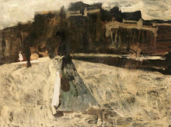 A Waspit On The Rokin In Winter, Amsterdam by George Heidrik Breitner