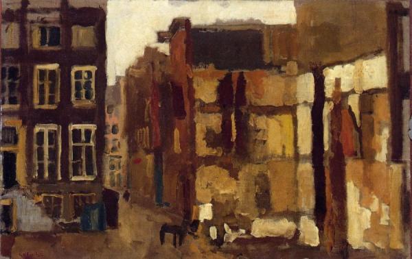 Afbraak Hoek Wijde Steeg, Amsterdam by George Heidrik Breitner