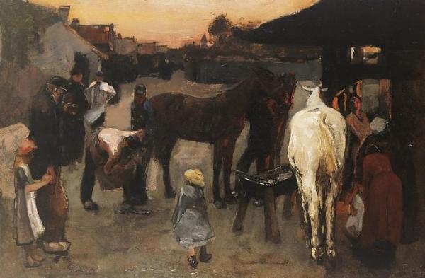 Bij De Hoefsmid by George Heidrik Breitner