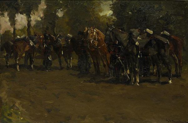 Cavalry At Rest by George Heidrik Breitner