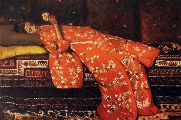 Girl In Red Kimono by George Heidrik Breitner