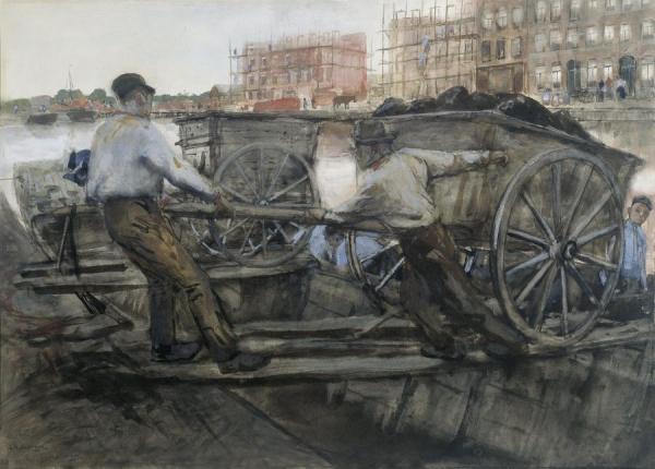 Ground Porters With Carts by George Heidrik Breitner