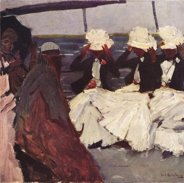 Promenade Deck With Three Ladies by George Heidrik Breitner
