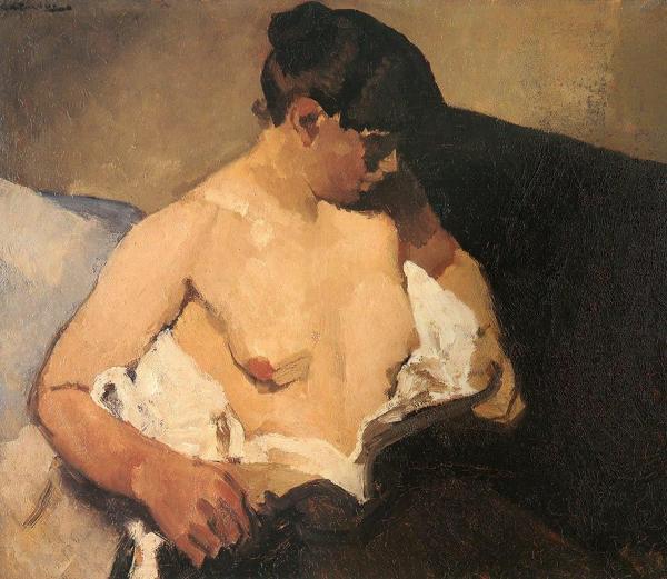 Seated Half-nude by George Heidrik Breitner
