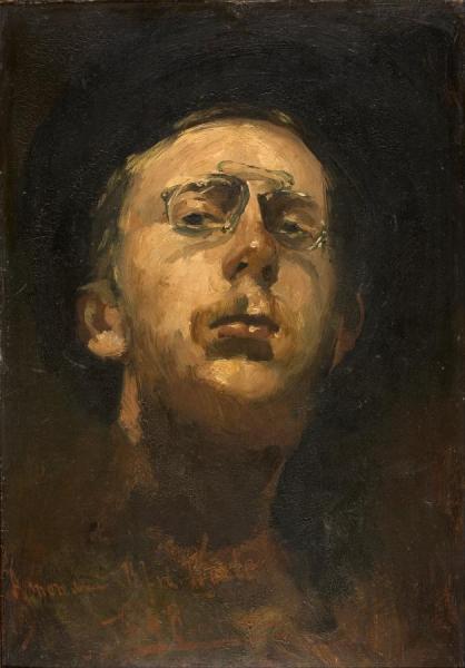 Selfportait With Pince-nez by George Heidrik Breitner