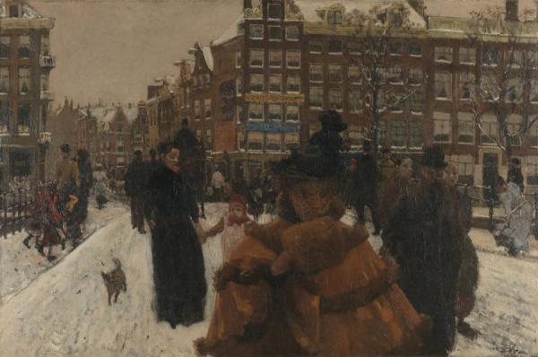 The Bridge Over The Singel At The Paleisstraat, Amsterdam by George Heidrik Breitner