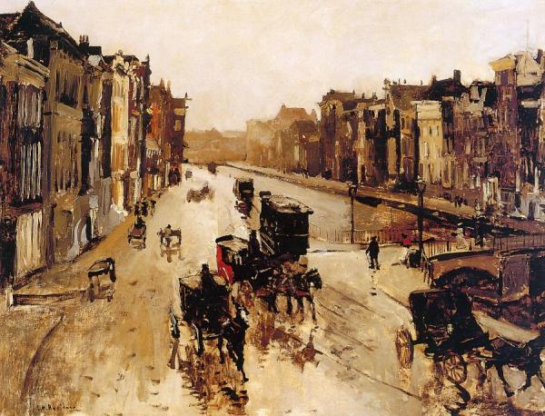 George Heidrik Breitner The Canal Rokin In Amterdam