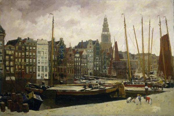 The Damrak In Amsterdam by George Heidrik Breitner