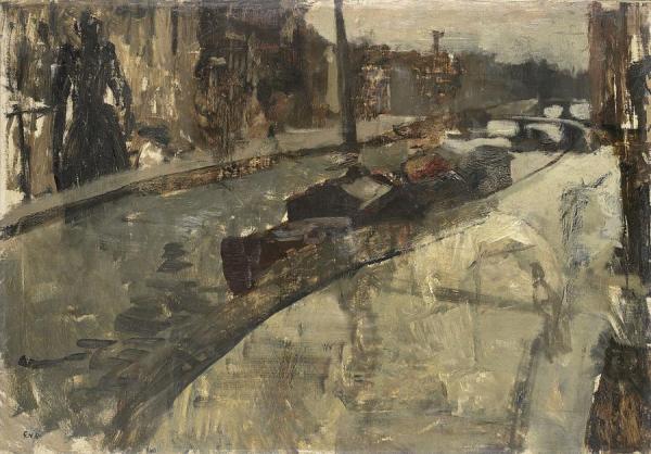 The Prinsengracht At The Lauriergracht, Amsterdam by George Heidrik Breitner