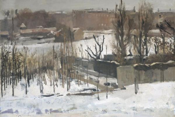 View Of The Oosterpark In Amsterdam In The Snow by George Heidrik Breitner