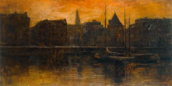 View Of The Prins Hendrikkade With Schreierstoren, Amsterdam by George Heidrik Breitner