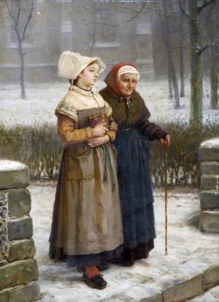 Returning From Mass, Brittany by George Henry Boughton