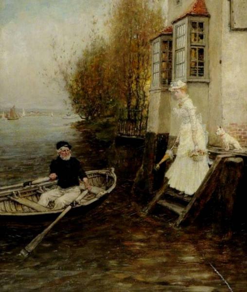 The Ferry, A Dainty Fare by George Henry Boughton
