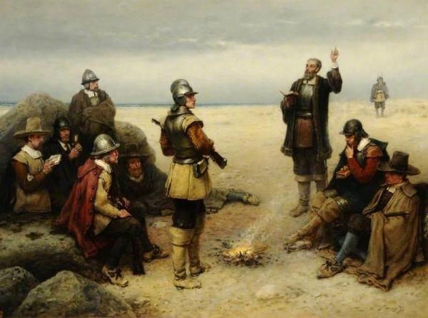 The Landing Of The Pilgrim Fathers by George Henry Boughton