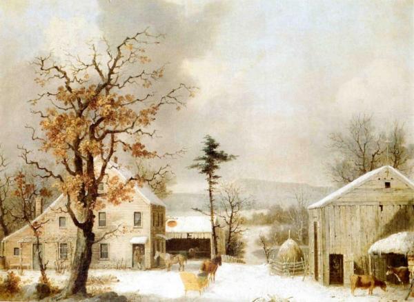 Jones Inn, Winter by George Henry Durrie