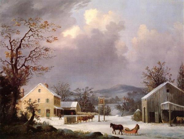 Jones Inn, Winter by George Henry Durrie