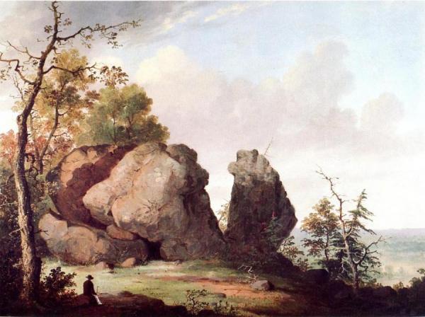 Judges Cave, West Rock, New Haven by George Henry Durrie