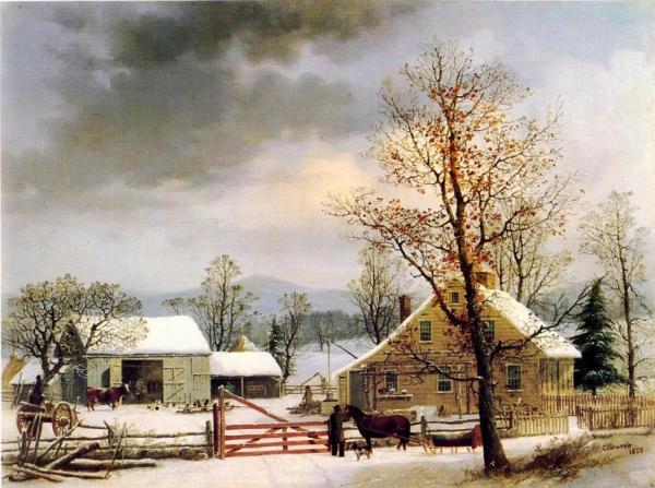 George Henry Durrie New England Winter Scene