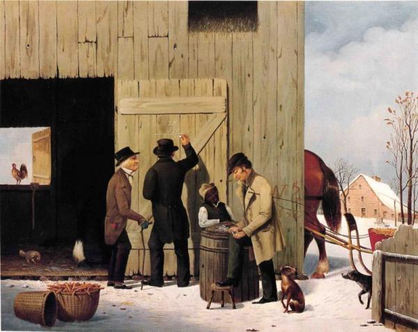 Settling A Bill by George Henry Durrie