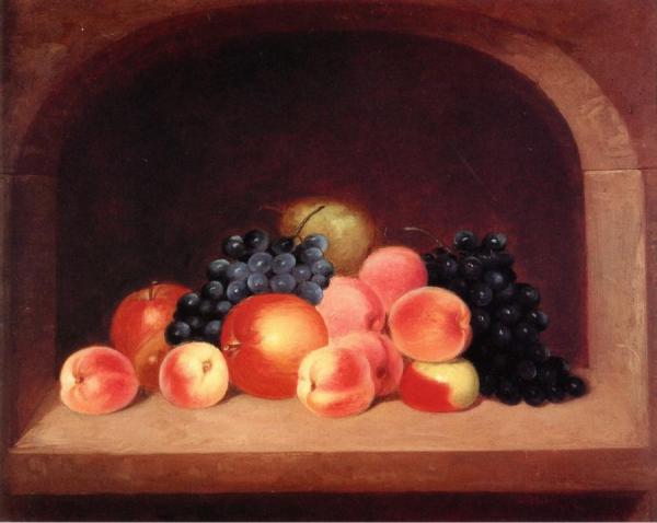 Still Life In Stone Alcove by George Henry Durrie