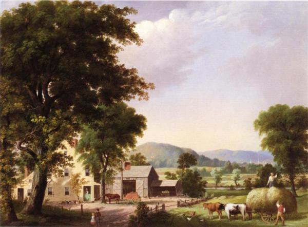 Summer, Haying At Jones Inn by George Henry Durrie