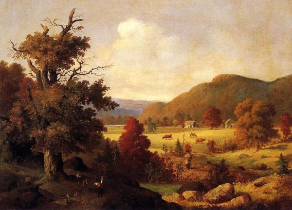 George Henry Durrie Woodland Glade In Autumn