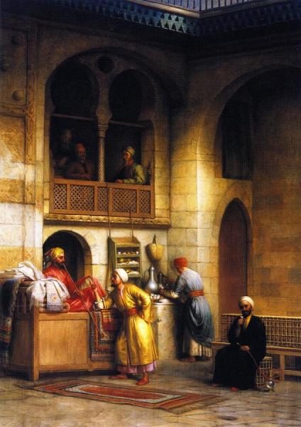 In A Rug Bazaar, Cairo by George Henry Hall