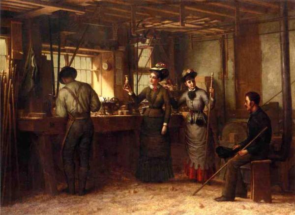 The Turners Shop, Palensville, Catskill Mountains by George Henry Hall