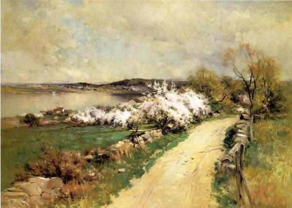 New England Landscape In Spring by George Henry Smillie