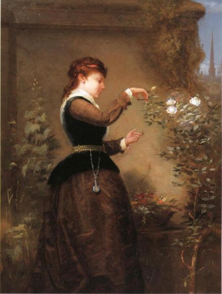 George Henry Story Tending The Rose Bush