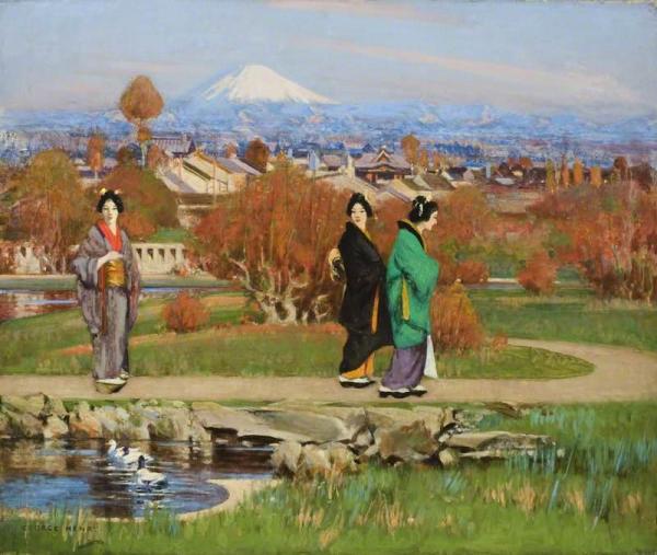 In A Tokyo Garden by George Henry